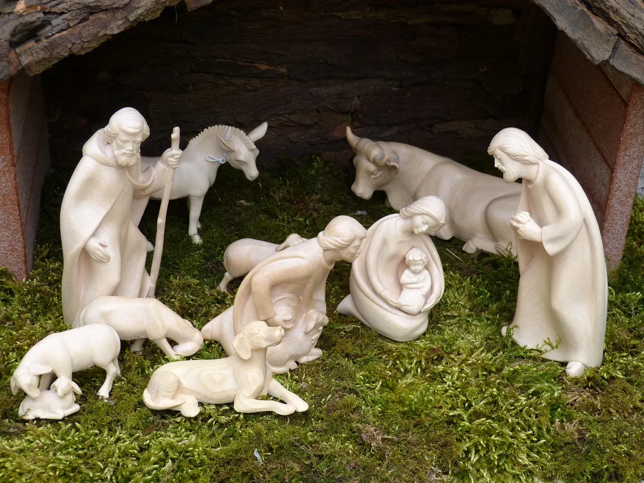 Jesus and reindeer.