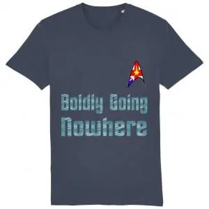 Brit Trek Boldly Going Nowhere T-Shirt