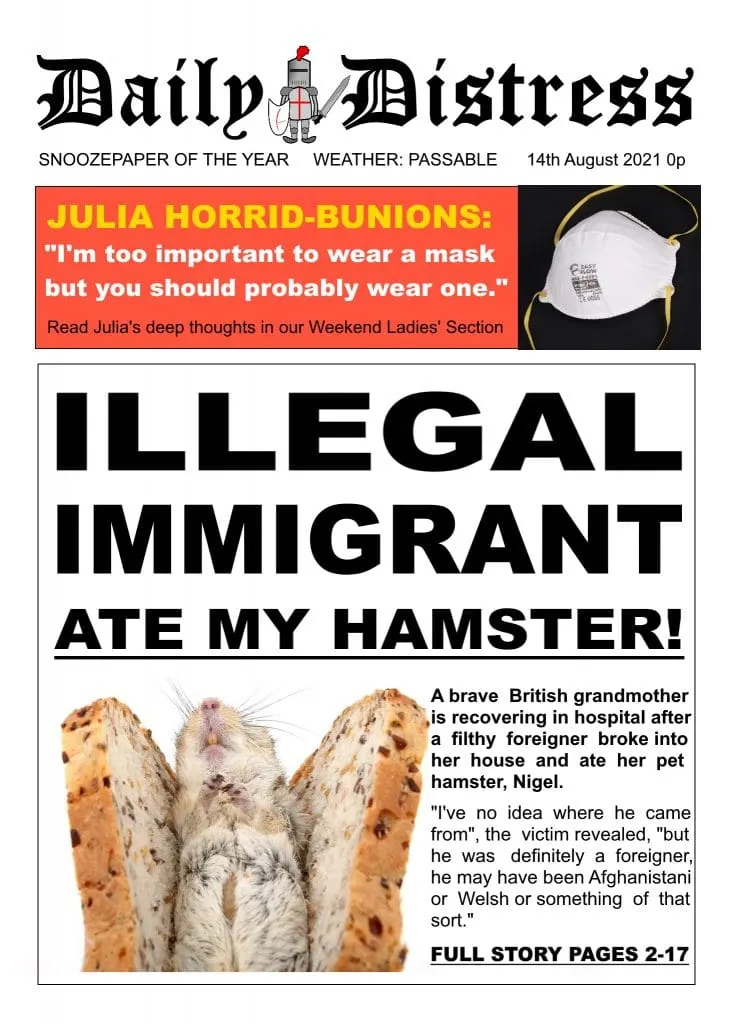 Daily Distress Covers - Illegal Immigrant Ate my Hamster