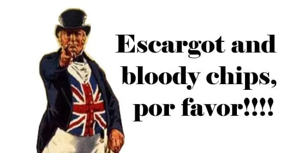The Devil's Dictionary 2021 daily distress UK satire humour Escargot and chips por favor!